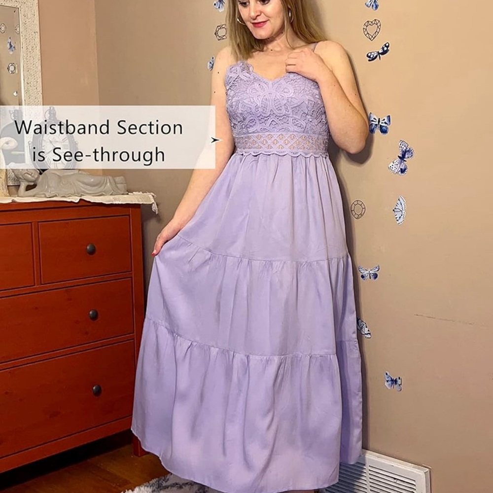 NWT Dokuritu beach lace maxi dress SZ Small - Picture 3 of 9